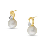 Dashing Diamond Pearl Earrings