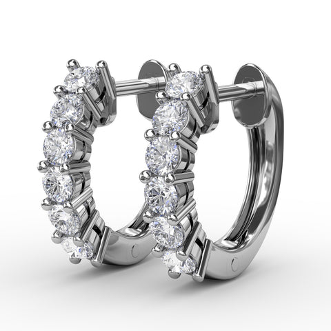 Diamond Hoop Earrings