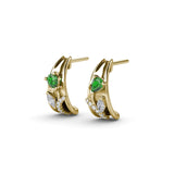 Emerald and Diamond Earrings