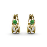 Emerald and Diamond Earrings