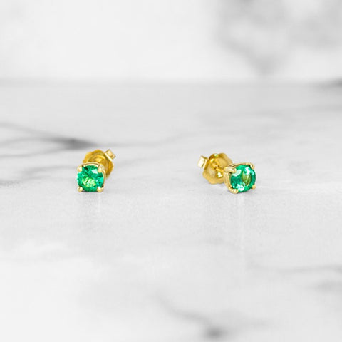 Emerald Stud Earrings