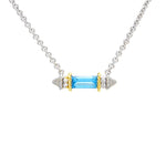 Blue Topaz Baguette Pendant