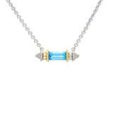 Blue Topaz Baguette Pendant