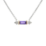 Blue Topaz Baguette Pendant