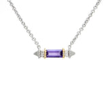 Blue Topaz Baguette Pendant