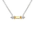 Blue Topaz Baguette Pendant