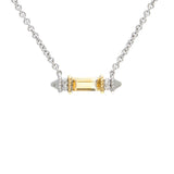 Blue Topaz Baguette Pendant