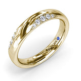 Modern Wide Scattered Diamond Band