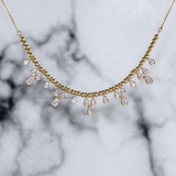 Diamond Drop Beaded Necklace