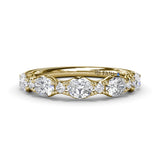 Scalloped East-West Diamond Band
