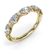 Scalloped East-West Diamond Band