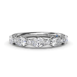 Scalloped East-West Diamond Band