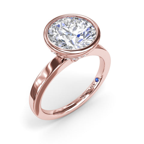 Bezel-Set Round Diamond Engagement Ring