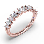 Floating Marquise and Round Diamond Band