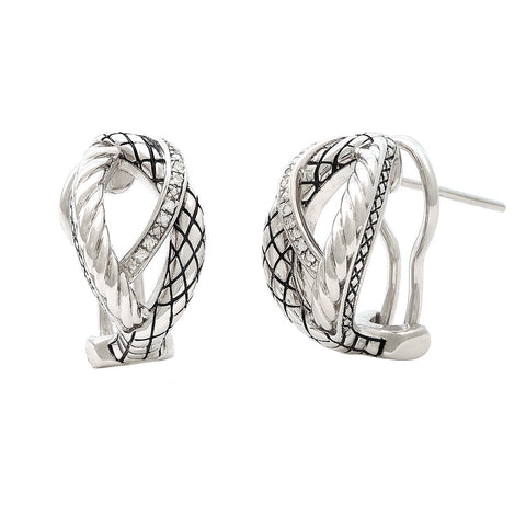 Andréa Candela Textured Half Hoop Earrings