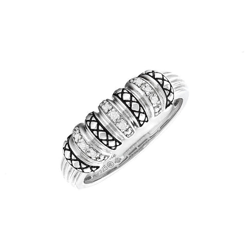 Andréa Candela Sterling Silver Ring with Diamonds