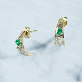 Emerald and Diamond Earrings