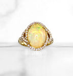 Opal and Diamond Ring