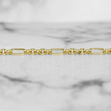 Mixed Link Yellow Gold Bracelet