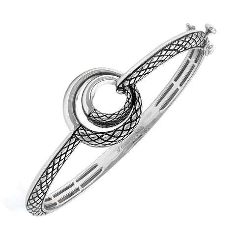 Sterling Silver Nexo Circular Bangle