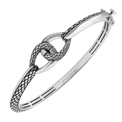 Sterling Silver Nexo Interlocked Bangle