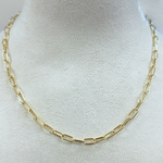 Yellow Gold Paperclip Chain