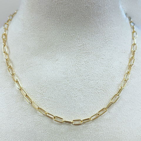 Yellow Gold Paperclip Chain