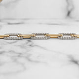 Pave Diamond Paperclip Bracelet