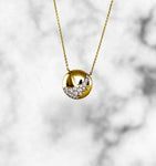 Domed Pendant with Diamonds