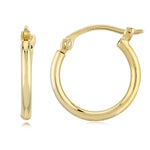 Small Tube Hoop 14kt Yellow Gold Earring