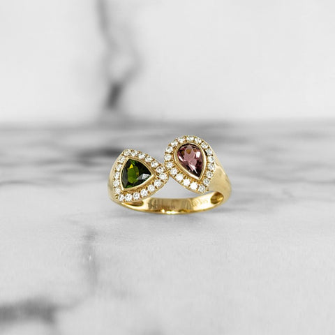 Toi et Moi Tourmaline Ring