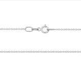 white gold chain necklace on a white background