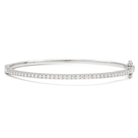 14kt White Gold 1ct Diamond Bangle