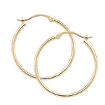 Gold Tube Hoop Earring