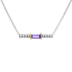 Sterling Silver and Yellow Gold Bar Necklace - Scherer's Jewelers
