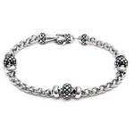 Sterling Silver Wheat Chain: Bracelet