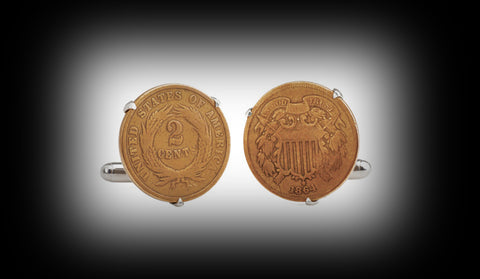 Authentic Civil War Coin Cuff Links - Scherer's Jewelers