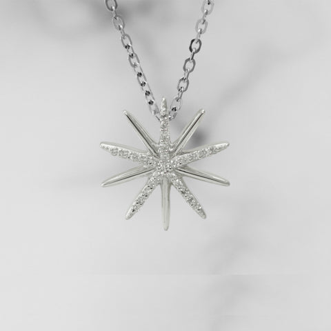 Diamond Starburst Pendant - Scherer's Jewelers