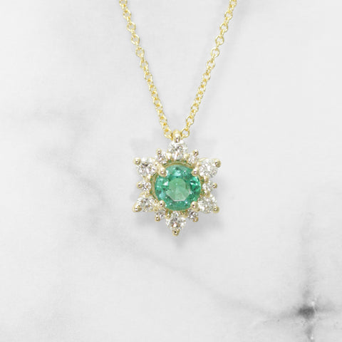 Emerald and Diamond Pendant - Scherer's Jewelers