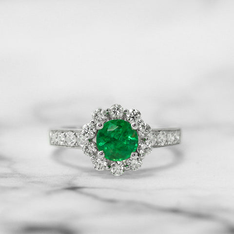Emerald and Diamond Ring - Scherer's Jewelers