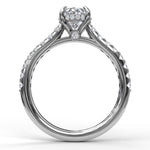 Classic Oval Cut Solitaire With Hidden Halo - Scherer's Jewelers