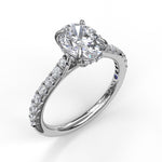 Classic Oval Cut Solitaire With Hidden Halo - Scherer's Jewelers