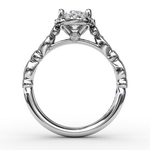 Diamond Engagement Ring with Detailed Milgrain Band - Scherer's Jewelers