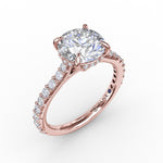 Solitaire Engagement Ring with Hidden Halo - Scherer's Jewelers