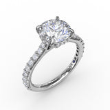 Solitaire Engagement Ring with Hidden Halo - Scherer's Jewelers