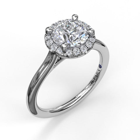 Classic Round Halo Engagement Ring - Scherer's Jewelers