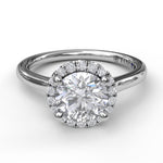 Classic Round Halo Engagement Ring - Scherer's Jewelers