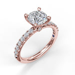 Classic Pave Round Cut Engagement Ring - Scherer's Jewelers