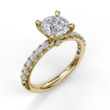 Classic Pave Round Cut Engagement Ring - Scherer's Jewelers