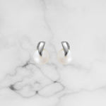 sterling silver post earring with freshwater pearl